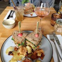 The Club Sandwich Deluxe at Blackbird in Bruges