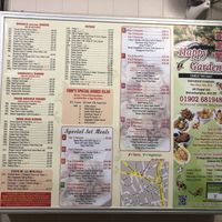 2/2 wall mounted menu’s at Happy Garden in Wolverhampton