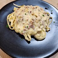 Fettuccini cream soycheese pasta at iVegan Pizza in Tangerang