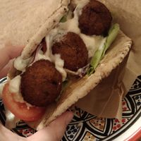 Falafel pita at Omam in Liberec