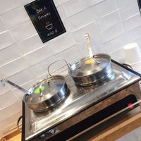 Freshly made soup bar at La Cantine Monop'daily in Neuilly-sur-seine