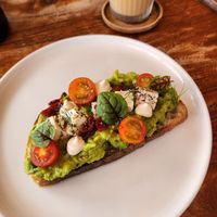Smashed avo on toast at Secret Spot - Berawa in Tibubeneng