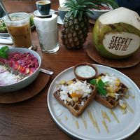 Smoothie Bowl and Waffles at Secret Spot - Berawa in Tibubeneng
