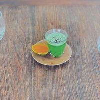 Wheatgrass shot at Secret Spot - Berawa in Tibubeneng