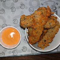 Frickles with sweet chilli mayonnaise at Knaves Kitchen in Leeds