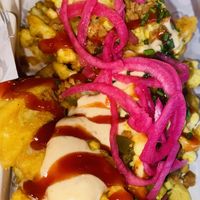 Hogtied waffle fries  at Knaves Kitchen in Leeds