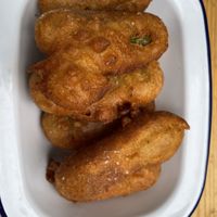 Fried pickles   at Knaves Kitchen in Leeds