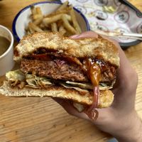 Knaves Gourmet BBQ Burger  at Knaves Kitchen in Leeds