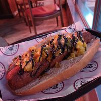 Pumpkin hot dog at Knaves Kitchen in Leeds