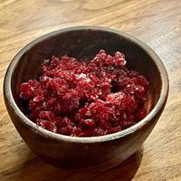 Frozen beetroot and cherry   at Ark in Copenhagen