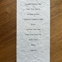 Late summer 2023 menu  at Ark in Copenhagen