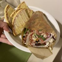 Pink gyros at Cookoomela Grill in Athens