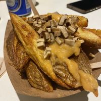 The beat potatoes! Every potato had the perfect crunch and well seasoned .  at Cookoomela Grill in Athens