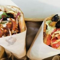 Brown and yellow at Cookoomela Grill in Athens