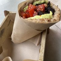 red vegan souvlaki  at Cookoomela Grill in Athens