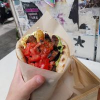 RED mushroom gyros at Cookoomela Grill in Athens