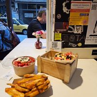 My second visit with the amazing fries! at Cookoomela Grill in Athens