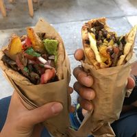 Vegan gyros at Cookoomela Grill in Athens