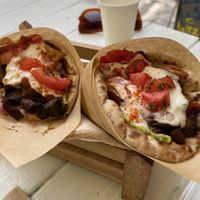 Red Pita with Tzatziki  at Cookoomela Grill in Athens