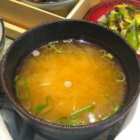 delicious miso soup at Rocca in Osaka