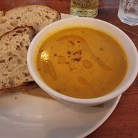 Curried sweet potato and coconut soup at The 78 in Glasgow
