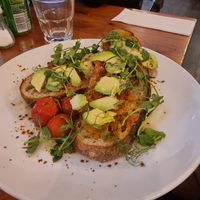 Sour dough with avocado and tomato at The 78 in Glasgow