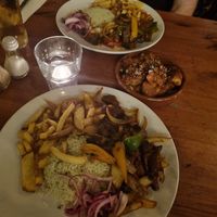 Lomo Saltado and a side of teriyaki cauliflower wings at The 78 in Glasgow