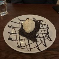 Double chocolate brownie  at The 78 in Glasgow