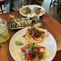 Banana blossom tacos, empanadas, and Chipotle Jackfruit tinga tacos  at The 78 in Glasgow