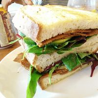 Custom made vegan bacon and avocado sandwich at The 78 in Glasgow