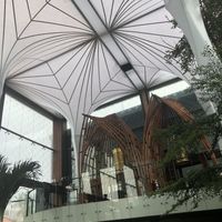 Huge open space with impressive roof canopy  at Merah Putih in Seminyak