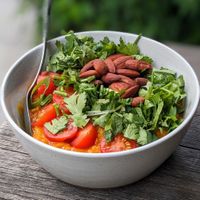 Veganised Red Daal at GRØD -Torvehallerne in Copenhagen