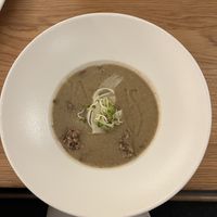 vegan celery soup with mushroom! amazing🥹  at Brunner in Schladming