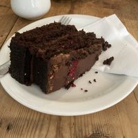 Vegan chocolate cake  at The Olde House in Dunster