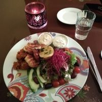 Halloumi salad at Chutney in Stockholm