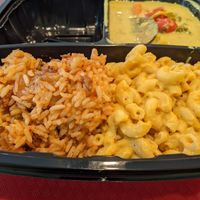 Pick Four - Jambalaya, Mac & Cheese, and Cajun Curry (Bread Pudding not pictured) at Sweet Soulfood in New Orleans