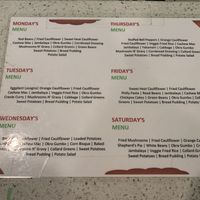 Menus  at Sweet Soulfood in New Orleans
