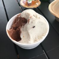 Ice cream - banana swirl and chocolate at Sweet Soulfood in New Orleans