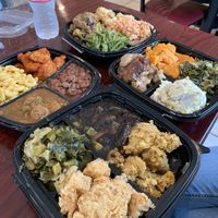 We just ordered one of everything they served that day. Menu items change daily.   at Sweet Soulfood in New Orleans