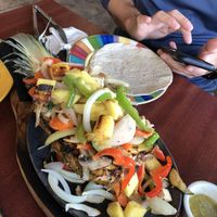  Vegan pineapple fajitas at Tequila Blue Agave in Lincoln City