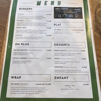Menu  at Greenpoint Burgers in Annecy