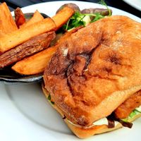 Banana blossom bap at Dr Legumes in Folkestone