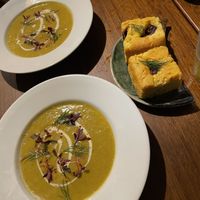 Corn chowder - had warm spice   at Dr Legumes in Folkestone