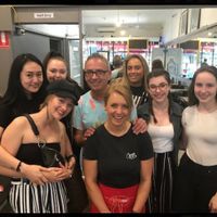 Manager on internet, falsely accused me of touching, even harassing a staff. But look at him here! I didn't touch any staff, even kindly gave flowers to one. Natan means "He gave". at Europa Cake Shop in St Kilda