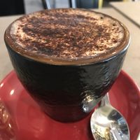 Vegan hot choc  at Europa Cake Shop in St Kilda