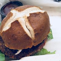 To go burger and chips at The Grind House in Bangor