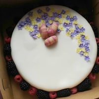 My friend Aprils marzipan birthday cake  at Luscious Desserts in Halifax