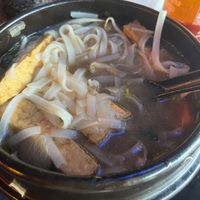 Vegan pho with tofu and noodles showing at Chopstix Cafe in Gainesville