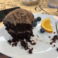 Double chocolate cake   at Simon's Coffee House in Sarasota