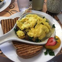 Scramble and toast at Simon's Coffee House in Sarasota